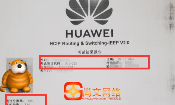 HCIP考试：7.31号HCIP新题HCIP考试（221）通过917分高分！