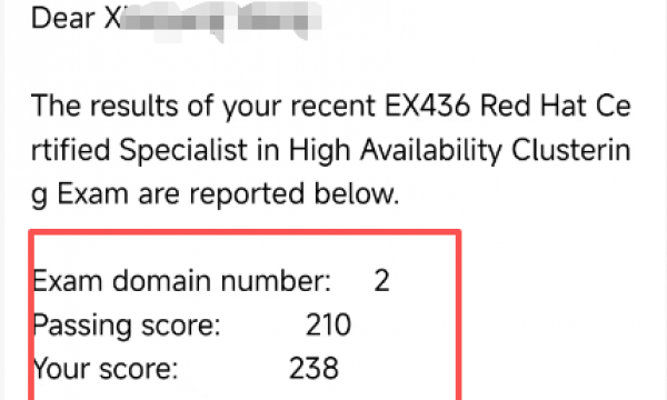 红帽认证RHCA考试全员通过|云计算架构师